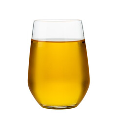 Fresh apple juice isolated on a transparent background