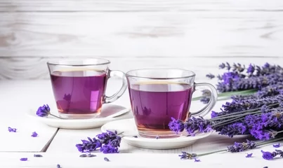 Ingelijste posters lavender tea , healthy relax drink © iDoPixBox
