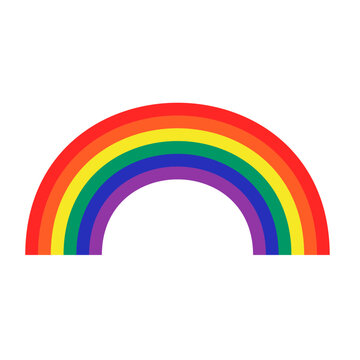 Vector illustration of the colorful rainbow