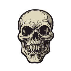 halloween skull, vector ilustration