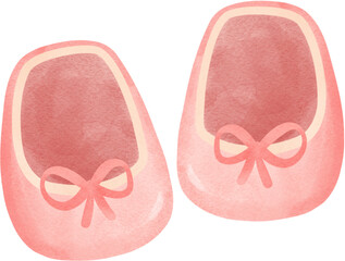 cute  baby shower girl pink shoes