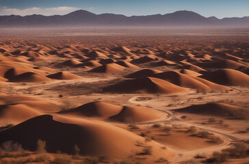 Fototapeta na wymiar a vibrant depiction of the Tatacoa desert showcasing its otherworldly landscapes