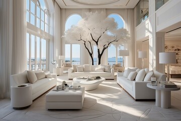 luxurious interior elegant design in modern house. superlative image.