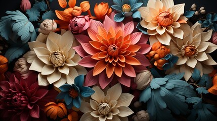 Botanical Artistry: Intricate Patterns and Vibrant Blooms