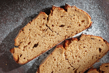 Rye bread slices
