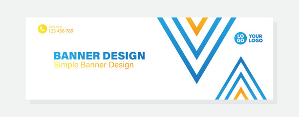 Vector gradient design minimal banner template banner for business company