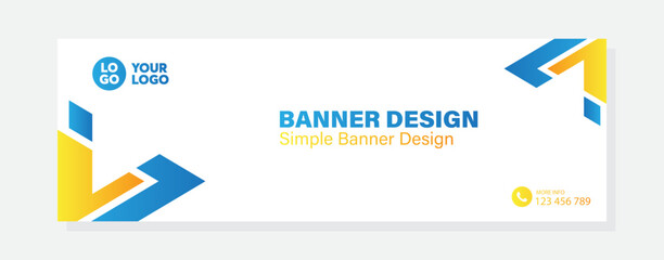 Fototapeta premium Vector gradient design minimal banner template banner for business company
