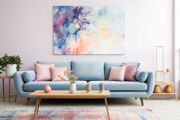 Living room in Scandinavian style.