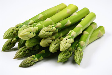 Created with Generative Ai , Effective Boiled asparagus on white background
