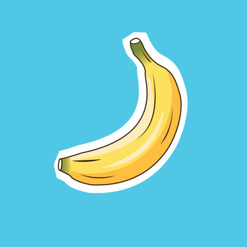 sticker banana vector graphic illustration