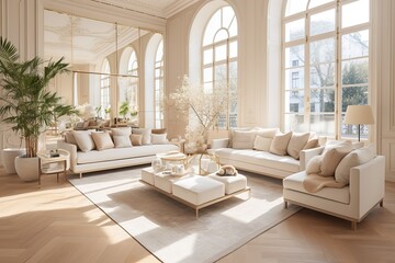 Modern Luxury Living Area Interior Design with Opulent Details -