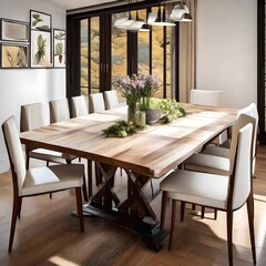 Fototapeta na wymiar 3d rendering modern luxury dining room (1)