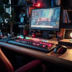 Desk and Computer Mockups
