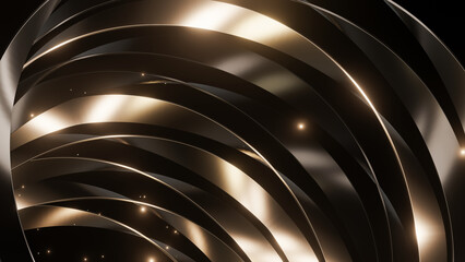 Circles geometric stripe gold luxury background