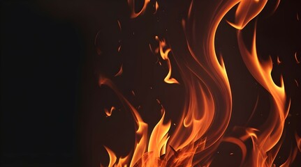 Fototapeta premium The beauty of flames on a dark background.