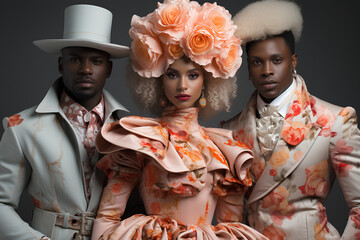 his fashion design challenges traditional gender norms. The design is bold and unconventional, and it is a statement piece that celebrates individuality and self-expression.