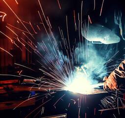 sparks from a grinder