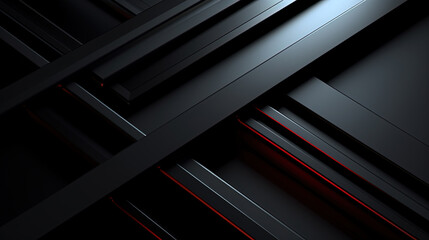 Obraz premium Few Lines of Distinct Layers Minimalist Style Black and Grey Metallic Background