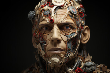 The portrait is a powerful and thought-provoking work of art that exposes the hypocrisy and corruption of those in power.