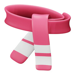 Scarf 3d rendering isometric icon.