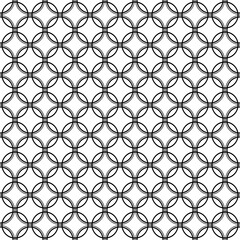 Seamless overlapping black pattern illustration on white