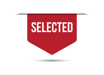 selected red banner design vector illustration