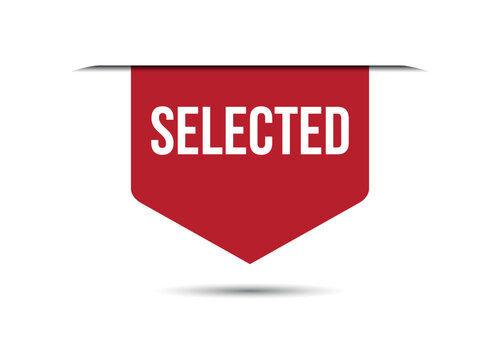 selected red banner design vector illustration