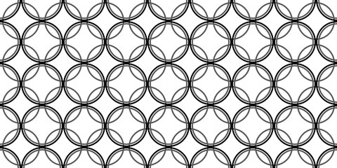 Seamless overlapping black pattern illustration on white