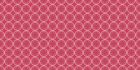 Seamless overlapping coral circle pattern illustration