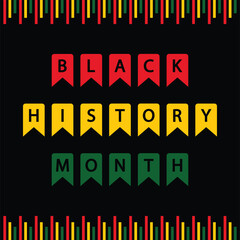 Black history month celebration post. Black history vector illustration template design.