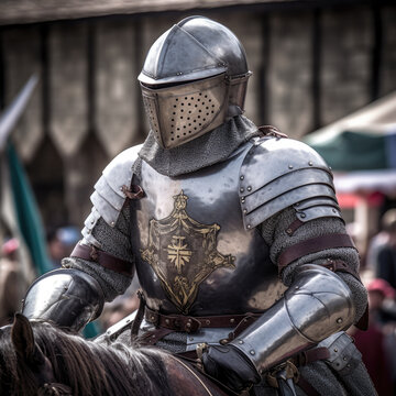 medieval Knight in armor, generative ai