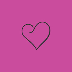 Heart icon on a purple background vector graphic created in Illustrator