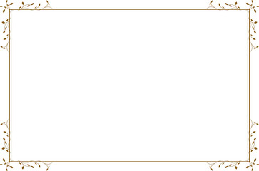 Frame of border of corner element template. Design rectangle with swirl gold on white background....