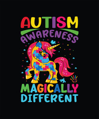 autism t-shirt design, fashion, illustration, clothing, banner, concept, 