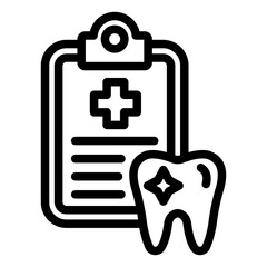 Dental Record Vector Icon Design Illustration