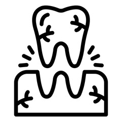 Tooth Extraction Vector Icon Design Illustration