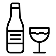 Wine Bottle Vector Icon Design Illustration