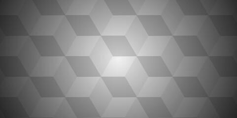 Abstract white and gray style minimal blank cube. Geometric pattern illustration mosaic, square and triangle wallpaper.	
