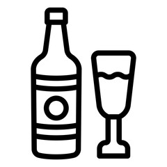 Champagne Vector Icon Design Illustration