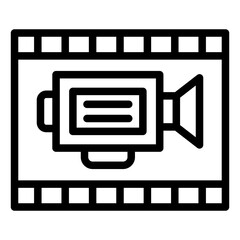 Film Reel Vector Icon Design Illustration