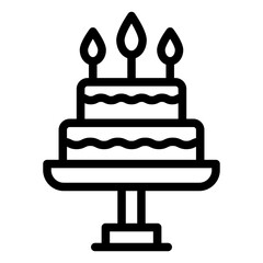 Birthday Cake Vector Icon Design Illustration