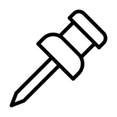 Push Pin Vector Icon Design Illustration