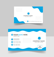  Business Card with Template  . Visiting card for company. Corporate visiting card .  