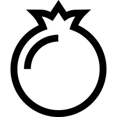 Pomegranate Vector Icon Design Illustration