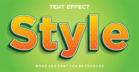 Editable text effect -  Green light  theme style