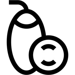 Tamarillo Vector Icon Design Illustration