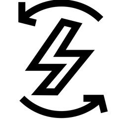 Electricity Recycling Vector Icon Design Illustration