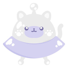 メタリック猫ちゃんUFO⭐︎PNG