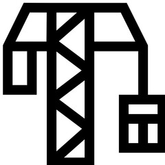 Tower Crane Vector Icon Design Illustration