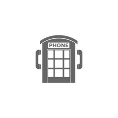 Telephone booth icon isolated on transparent background